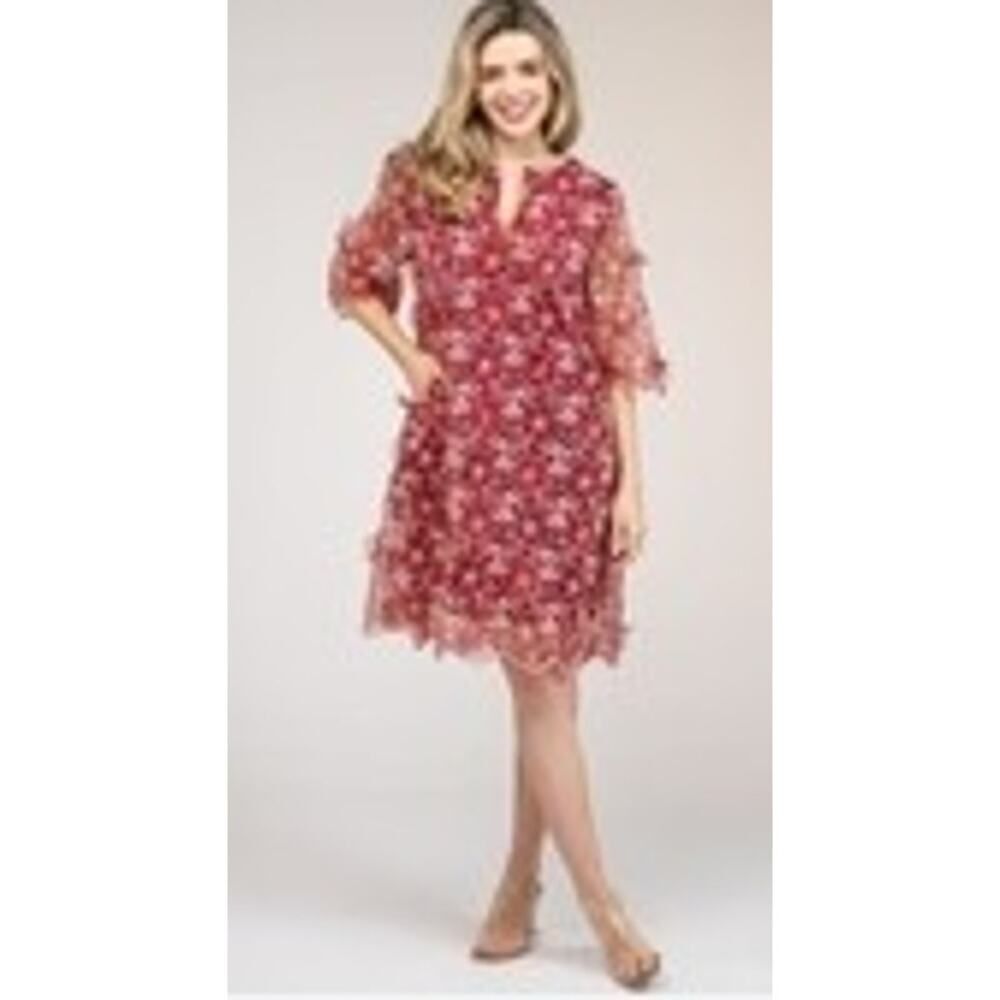 NWOT Beau & Ro Fete Collection Cornelia Mini Dress in Red Petal Women’s Sz. S